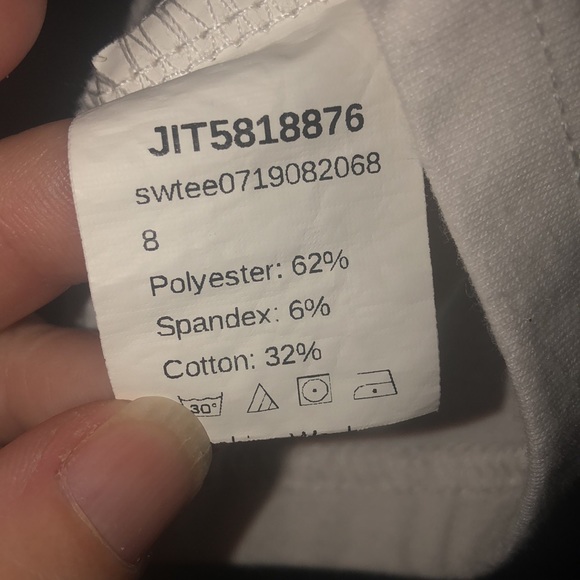 White Ruffel Shein Cropped Top - Picture 11 of 11